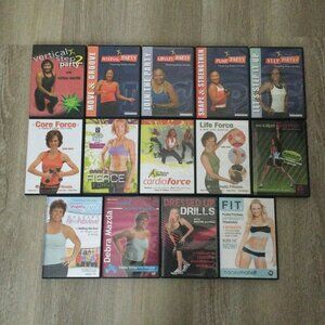 Bundle of 14 Workout DVDs Katina Hunter Tracey Mallet SculptTonic Anni +
